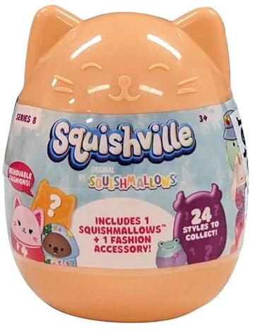 Squishville by Squishmallows Blind Plush Series 8, Official Kellytoy, One Single Mystery Plush!, Great Gift For Kids