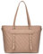 Princely London Handtasche Naomi Cappuccino – Stilvolle Kleine Schultertasche aus Hochwertigem Veganem Leder – Perfekt für Alltag, Büro und Freizeit (Cappuccino/Braun)