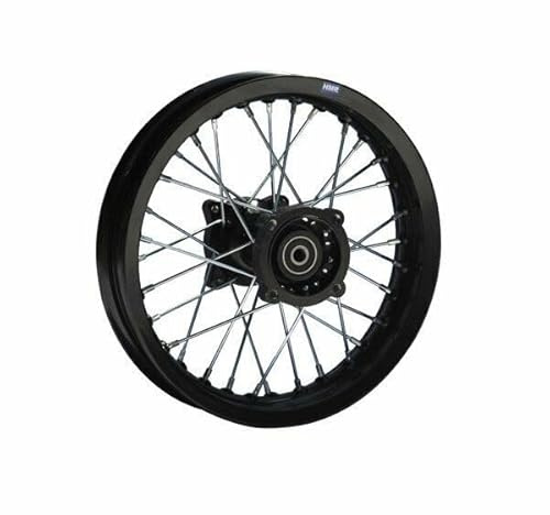 Alu Felge 12 Zoll hinten Schwarz elox. Typ 2 für 12 mm Achse Dirt/Pit Bike
