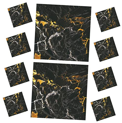 Mikikit 10pcs Self Adhesive Crystal Tile Decals Peel and Stick Kitchen Bathroom Wall Tiles