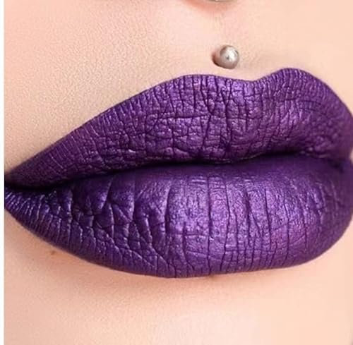 Wasserfester Lippenstift von INTEROOKIE – langanhaltende metallische Lippenfarbe und Glasur. Nicht verblassende metallische Lippenfarbe und Glasur für dauerhaften Halt (AMETHYS)