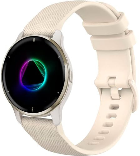 Issinlky Armband für Garmin Venu 2 Plus, 20mm Armband aus Weichem Silikon für Garmin Venu Sq/Sq 2/Vivoactive 3/5/Venu/Vivomove HR/Forerunner 55 245 645