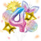 ALEGRE® Sonne Schmetterlinge Deko 4 Geburtstag Mädchen, Folienballon Schmetterling Deko Luftballon 4. Geburtstag, Geburtstagsdeko Mädchen 4 Jahre, Kindergeburtstag Deko für Schmetterling Themen Party