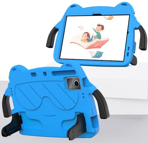 Funda para niños Xiaomi Redmi Pad SE de 11 pulgadas (2023), ligera EVA A+PC, funda protectora a prueba de golpes, con asa + correa para el hombro (azul)