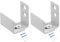 QUARKZMAN 2 Juego de Guía de Suelo para Puerta Corrediza de Granero Montada en la Pared, Diseño de Soporte Ajustable en Forma de U Flexible (25mm-37mm), Blanco