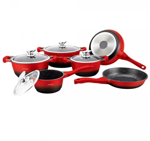 Royalty Line Autocuiseur BS1010M 10 pièces 3 pièces rouge
