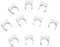 Humanitypd 10 Pcs 20mm Diameter White PVC Water Supply Pipe Clamps Clips Fittings
