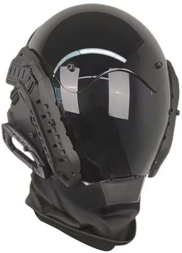 Cyberpunk -Maske Cyberpunk -Helm mit inklusiven Mask Cyber Mask Futuristische Maske Gothic Mask Cosplay Mask für Erwachsene Halloween Party Coolplay -Geschenke