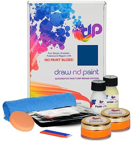 DrawndPaint Peinture de réparation, Peinture de Voiture Retouche de Stylo, Retouche Peinture Voiture, Peinture de Voiture, enlever les rayures pour Renault Bleu Iron Metallic-Rqh