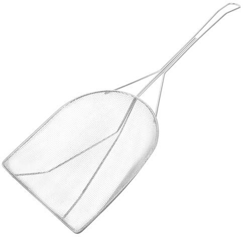 Ciieeo Schiumarola quadrata a maglia fine, mestolo colino in acciaio inossidabile, filtro per olio per friggitrice, spatola a rete con manico lungo, cucchiaio per colino per pasta per cucina