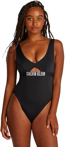 Calvin Klein Donna Costume da Bagno One Piece Schiena Scoperta, Nero (Pvh Black), M