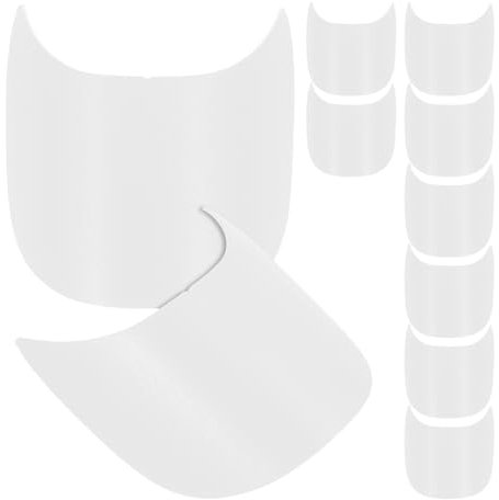 Amosfun Hutkrempe Ersatz 10 Stück Für Baseballkappe Visier Kunststoff 18X9.5X0.2Cm Zubehör Für Kappenherstellung Und Golfhüte Weiß