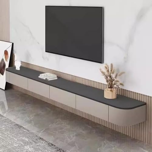 MollyYou Modern TV Stand Cabinet with 2 Drawers and Door, Large Storage for Living Room & Office (140 * 20 * 24cm)