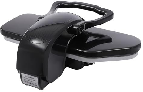 Intelligente Dampfpresse, 2200W digitale Dampfpresse mit mehreren Stoffeinstellungen, Dampfbügelpresse mit Touchscreen (Schwarz)