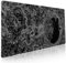 Black Whtie Topographic Gaming Mouse Pad XXL Topo Moon Relief Map Extended Large Mat Mousepad Desk Pad Non-Slip Rubber Base Stitched Edge Long Mousepad for Desktop Office Desk, 35.4 x 15.7 in