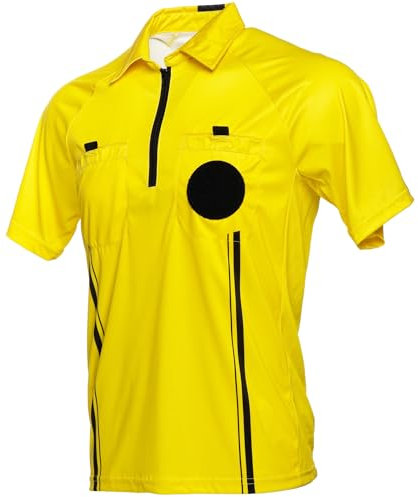 Murray Sporting Goods Yellow Soccer Referee Jersey | Men’s Official Pro Soccer Referee Shirt - Short Sleeve, Yellow, XS