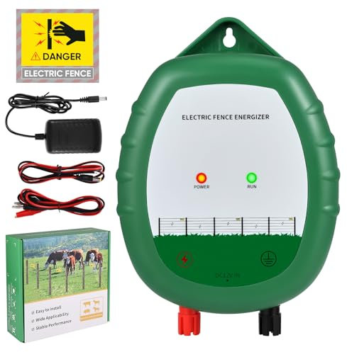 10 KM Cloture Electrique pour Animaux ,3 Modes pour Clôture Électrique pour Animaux Electrificateur Cloture Electrique, Animaux ÉLevage d'Animaux ÉLectrique ContrôLeur Pour Ferme Jardin Pâturage