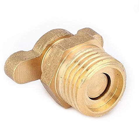 G1/4 Male Thread Water Drain Valve, Air Compressor Replacement Parts, Brass Tone Security Water Drain Valve(5Pcs)