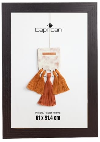 caprican Picture Frames - Black Photo Frame with Safe Perspex Front - A1 A2 A3 A4 A5 Photo Frames Multiple Pictures Sizes Colors, Portraits & Wall Mounting Orientation (61 x 91.4 cm)