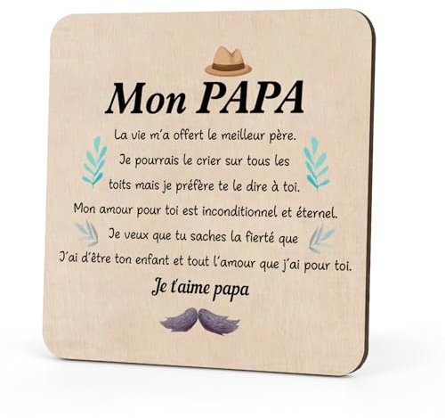 Cadeau Fete Des Peres Cadeau Papa Idee Cadeaux Fête Des Pères Pour Papa Original Utile Homme Dessous De Verre Bois Cadeaux Pour PèRe Anniversaire Retraite Noel Saint Valentin Pour Beau Pere Beaux Père
