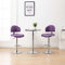 Xichuzi Barhocker 2 STK. Lila Kunstleder, Bar Chair, Barstuhl, Bar Hochstuhl, Barstool, Küchenhocker, Thekenstuhl, Bistrohocker, Tresenhocker - 249664