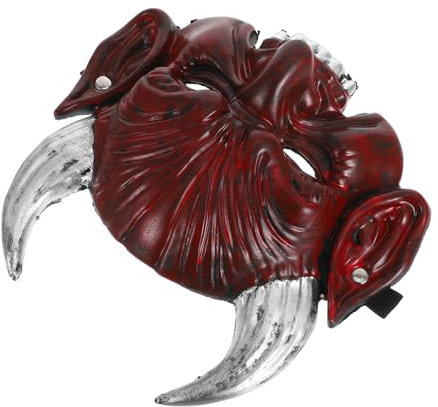 Supvox Sharp-Horned Teufelsmaske Gruselige Maske Halloween-Halbmaske Halloween -Masken Dämonenmaske Maskerademaske für Männer und Frauen halbe Gesichtsmasken teufel dämon maske Emulsion