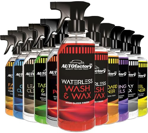 AUTOfactory GB 1x Auto Waterless Wash & Wax Trigger Spray 720ml – Waterless Car Wash & Wax Spray, Cleans and Shines with High Gloss Finish, No Streaks, Car Cleaner for Detailing & Cleaning Products