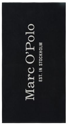 Marc O'Polo Strandlaken Statement New Black, 100x180 cm - 80% recycelte Baumwolle, 20% recyceltes Polyester - Uni