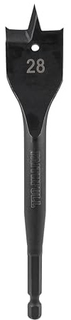 Faithfull Impact Rated Flat Bit 28mm Hexagonal Shank for Timber Drilling
