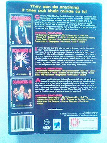 Scanners / Scanners II - The New Order / Scanners III - The Takeover [1981] [Reino Unido] [DVD]