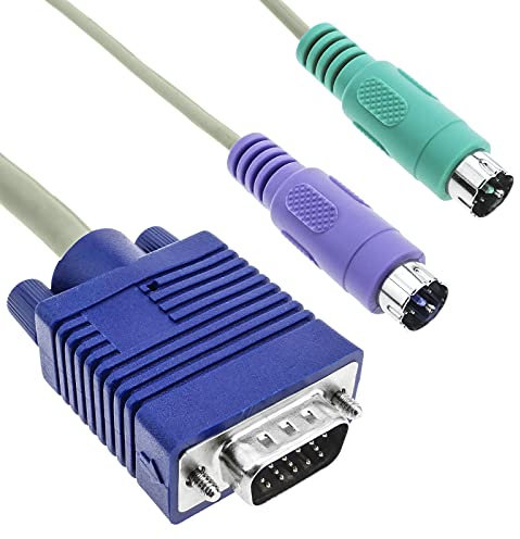 BeMatik - Cable VGA Teclado Ratón ATX 15m (M/M)