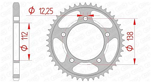Stahl-Kettenrad AFAM 525-41Z (Silber)
