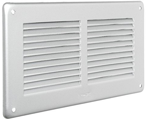 La Ventilazione GAL20R Griglia Rettangolare da Sovrapporre, Alluminio Argento