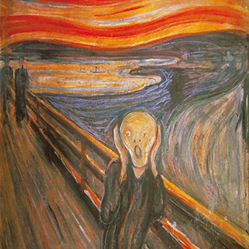 1art1 Edvard Munch Poster Der Schrei, 1893 Bilder Leinwand-Bild Auf Keilrahmen | XXL-Wandbild Poster Kunstdruck Als Leinwandbild 40x40 cm