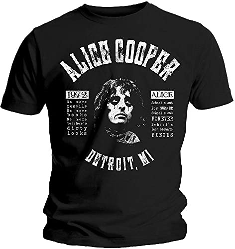 Unknown Men's Schools Out Lyrics T Shirt, Black, S UK