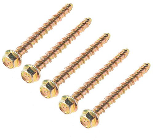 5X Self Tapping Masonry Bolts with Flange Head | M6 x 75mm for Stone/Concrete/Marble
