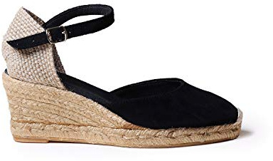 Toni Pons Wildleder-Espadrille für Damen - Lloret-5 - Schwarz, 35 EU