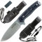 JEO-TEC Nº21 Coltello da Sopravvivenza Caccia Pesca Outdoor Campeggio, Lama in acciaio inox BOHLER N690C, Custodia pelle multi-posizionale, Fatto a mano in Spagna