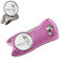 Crestgolf Divot-Werkzeug mit Pop-up-Taste und magnetischem Ballmarker, Platzmarkierung, leichtes tragbares faltbares Miniwerkzeug (pink)