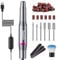 Bestidy Electric Nail Drill Kit, USB Manicure Pen Sander Polisher With 6 Pieces Changeable Drills And Sand Bands for Exfoliating, Grinding, Polishing, Nail Removing, Acrylic Nail Tools (Gray)