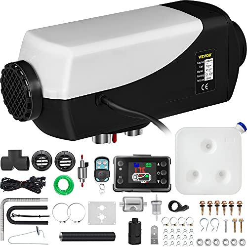 FlowerW Chauffage à air diesel 8 kW 12 V avec télécommande LCD pour voiture, camping-car, bateaux, caravane, etc.