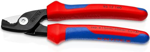 KNIPEX StepCut Kabelschere mit Comfort-Griffen brüniert 160 mm, 95 12 160