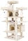 MSmask Árbol rascador grande XXL, 175 cm, estable, con 3 grandes plataformas, barras de sisal (beige)