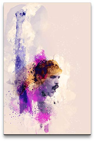 Freddie Mercury Queen Abstrakt Kunst Musiklegende 60x90cm Leinwandbild