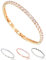 inSCINTILLE Bracciale Tennis Donna Uomo con Zirconi, Regolabile 18-20 cm, Confezione Regalo Inclusa, Braccialetto Tennis Fine o Spesso (Dimensione pietre 3 mm, Catena Oro - Pietra Bianca)