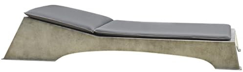 Casa Padrino Luxus Gartenliege Antik Grau/Dunkelgrau 225 x 80 x H. 40 cm - Moderne Wetterbeständige Liege - Poolliege - Garten Hotel Pool Möbel - Luxus Qualität