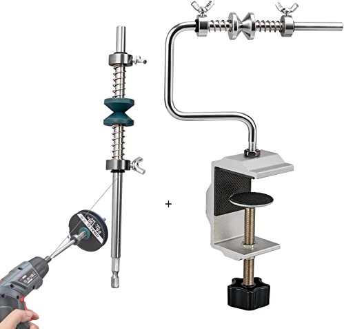 THKFISH Angelschnur Spuler Angelschnur Winder Spooler Angelzubehör Einstellbar Stabil Tragbar Angelschnur Spuler mit Klemme A-Long Line Spooler + C-Line Remover