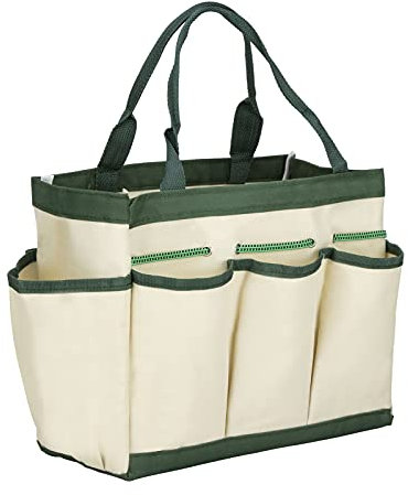 Bulaned Sac de Rangement pour Outils de Jardinage avec 9 Poches, Sac à Outils de Jardin pour Intérieur et Extérieur, Pochette de Jardinage Robuste, Organisateur