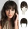 Sofeiyan Bangs Clip in 100% Remy Echthaar Fringe Bangs One Piece Human Hair Clip in Pony Fringe Extensions Natürliche Bangs with Tempel Haarteile Echthaar Haarverlängerung für Frauen