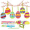DKINY 12 Stück Ostern Eier Bastelset für Kinder Ostereier Mix & Match Deko Anhänger Kreative Kunst und Bastelbedarf zum Basteln mit Moosgummi Teilen Osterdeko zum Basteln für Ostern